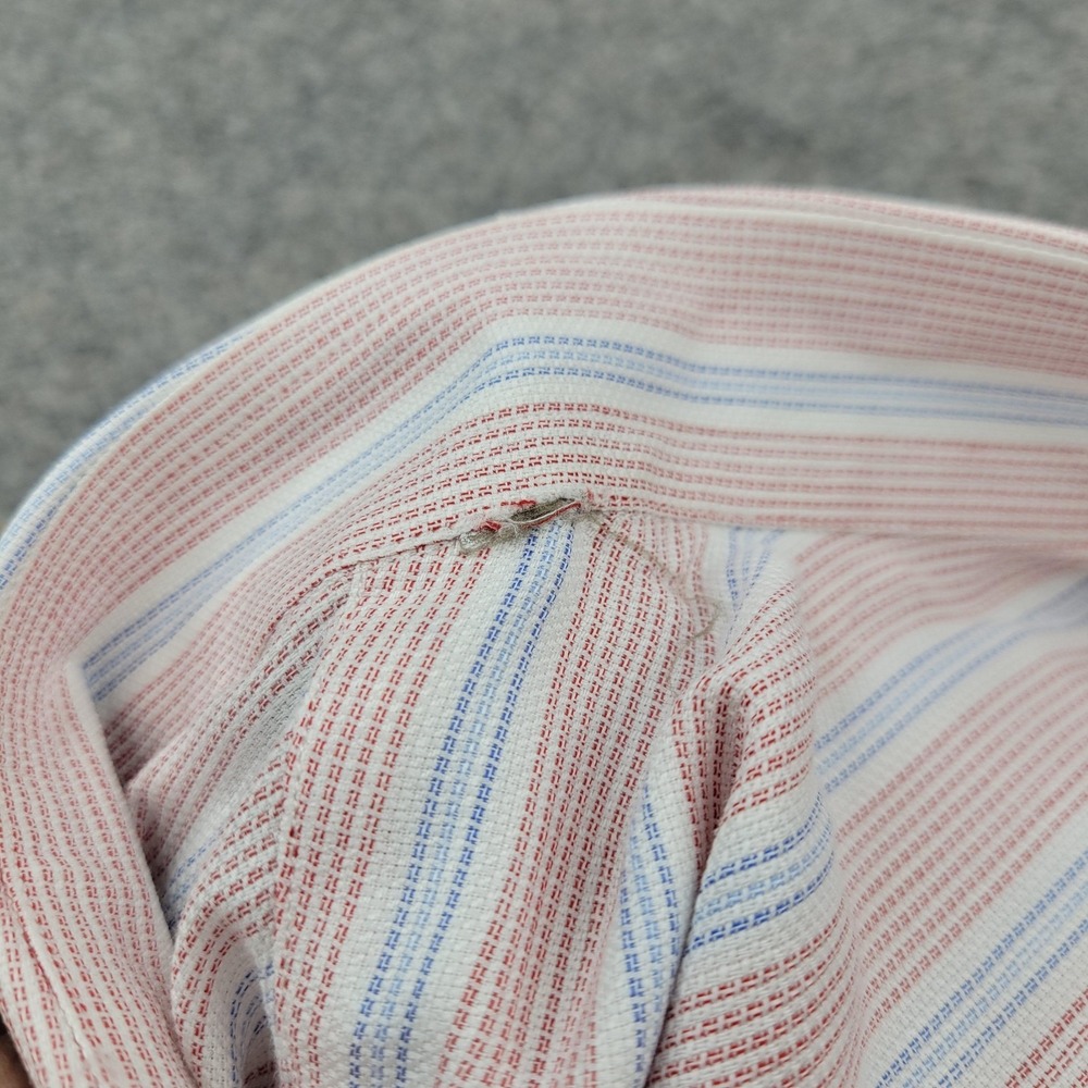 Brioni Dress Shirt Mens XL Pink Stripe Classic Cotton Made In Italy Long Sleeve - Picture 3 of 8